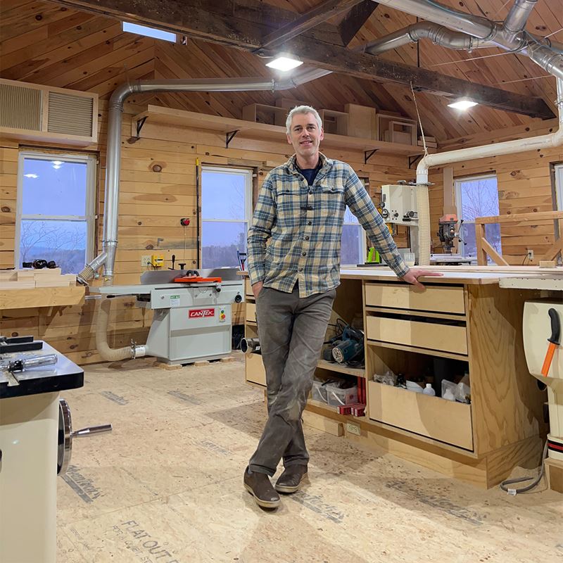 Wooden Hammer owner Ben Raphael in his workshop