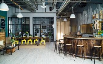 Chic rustic interior design of bar and tasting room