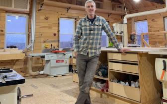 Ben Rafael in his Wooden Hammer workshop