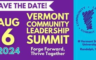 Vermont Community Leadership Summit 2024 Save the Date banner